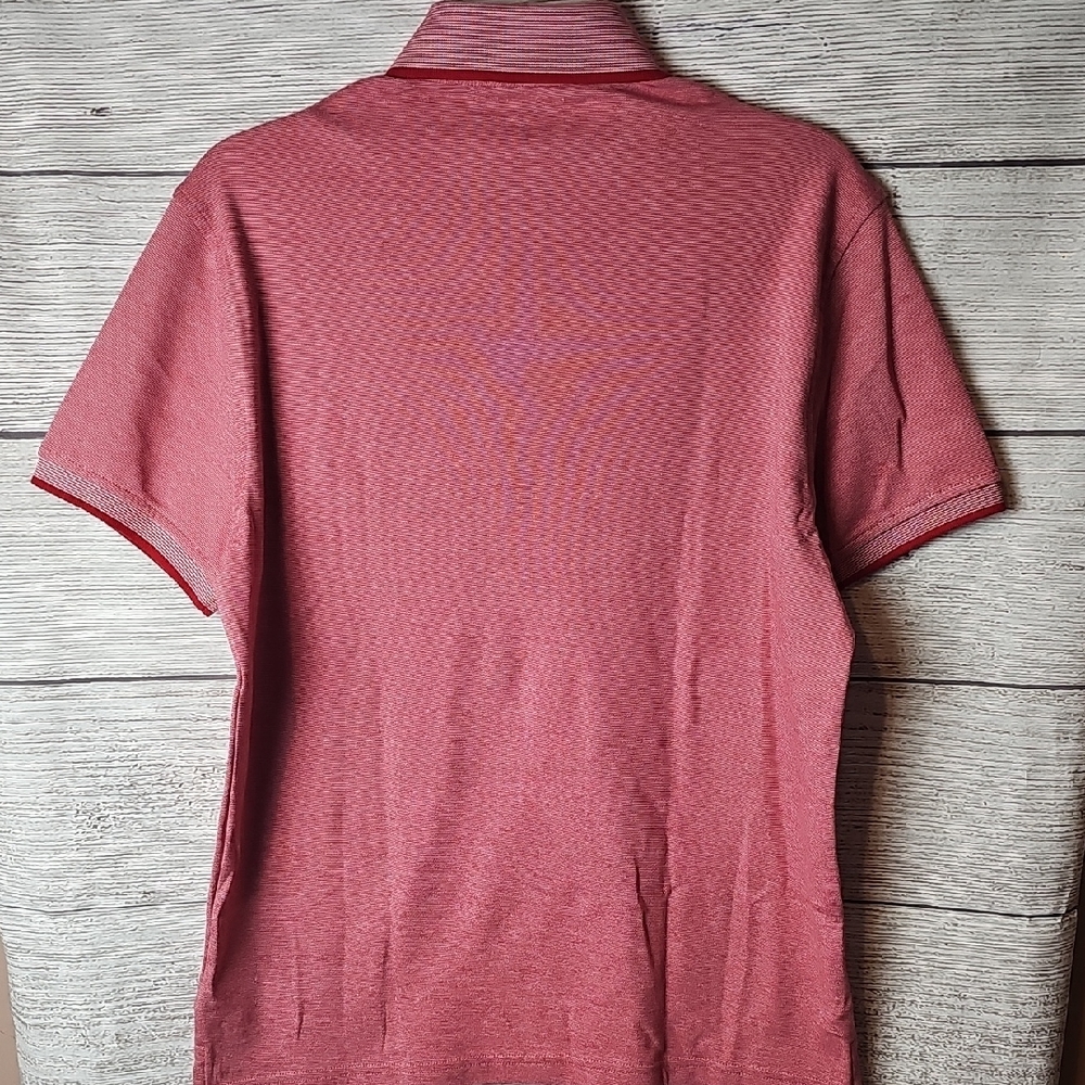 Tommy Hilfiger Men's Striped Red Polo Shirt - Picture 4 of 6